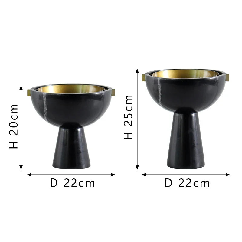 Afralia™ Marble Fruit Bowl: Modern Kitchen & Dining Room Decor Pedestal Tray