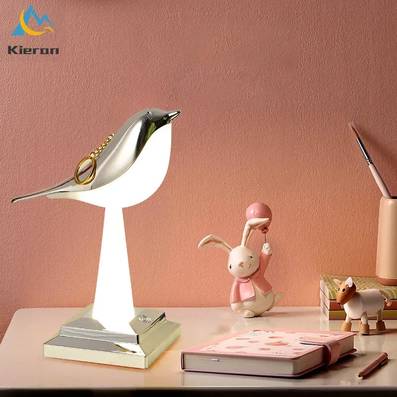 Afralia™ Magpie LED Table Lamp: 24 Colors, Bedroom Study Bedside Desk, Living Room Decoration
