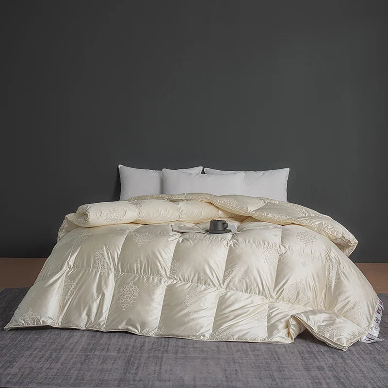Afralia™ Luxury Goose Down Duvet Winter Comforter - Queen King Size Cozy Quilt Core