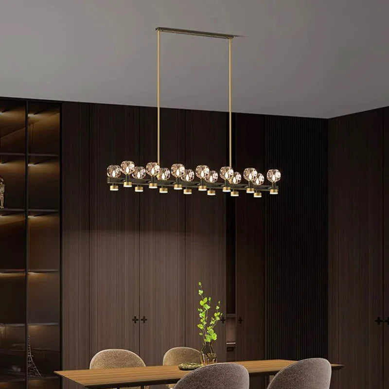 Afralia™ Crystal Chandelier Luxury Pendant Light for Living and Dining Room