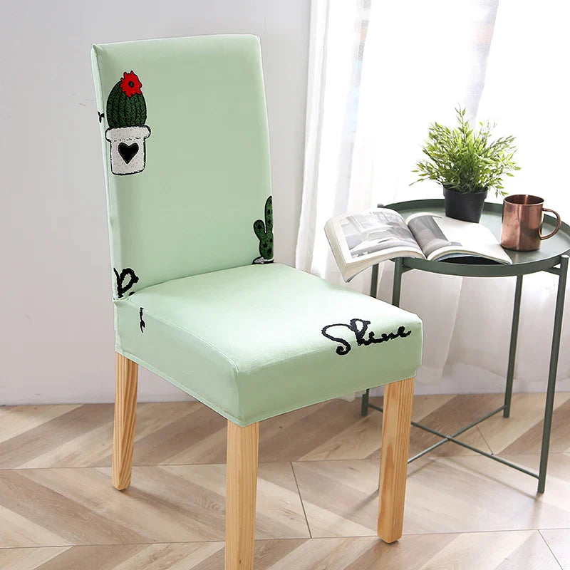 Svetanya Stretch Print Chair Cover by Afralia™ – Elastic Seat Slipcover