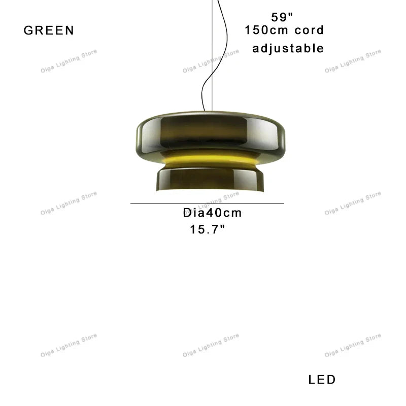 Afralia™ Italian Glass Pendant Light for Dining Table and Cafe Decor