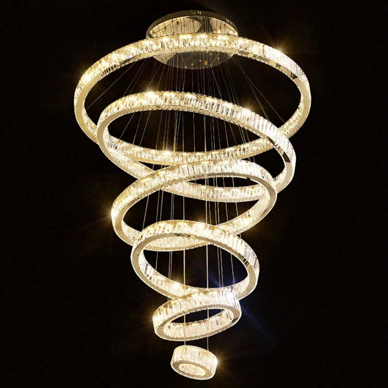 Afralia™ Crystal LED Chandelier for Modern European Style Living Room Lighting