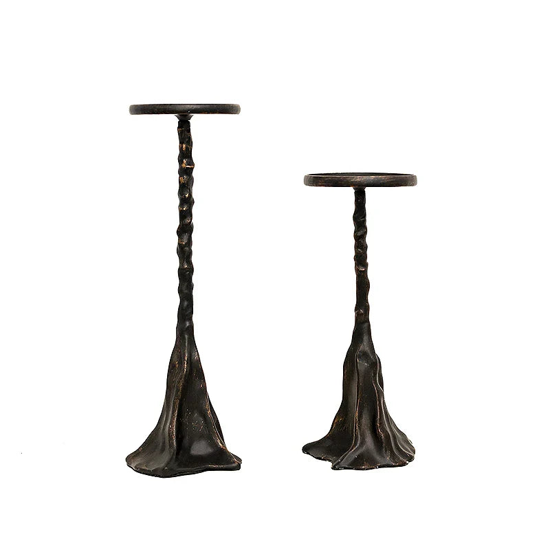 Afralia™ Metal Silver Candlestick Light for Luxury Porch Decor