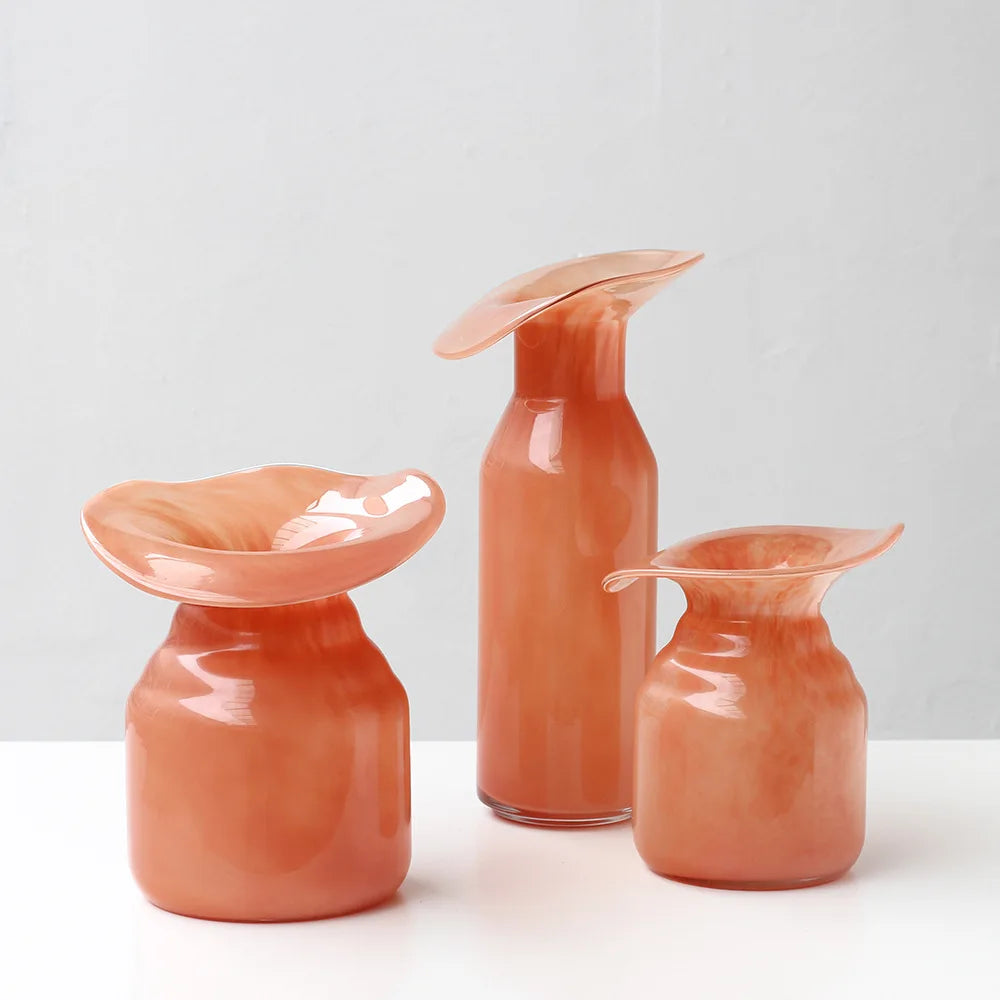 Afralia™ Wide-mouth Glass Hydroponic Color Vase for Home Decoration