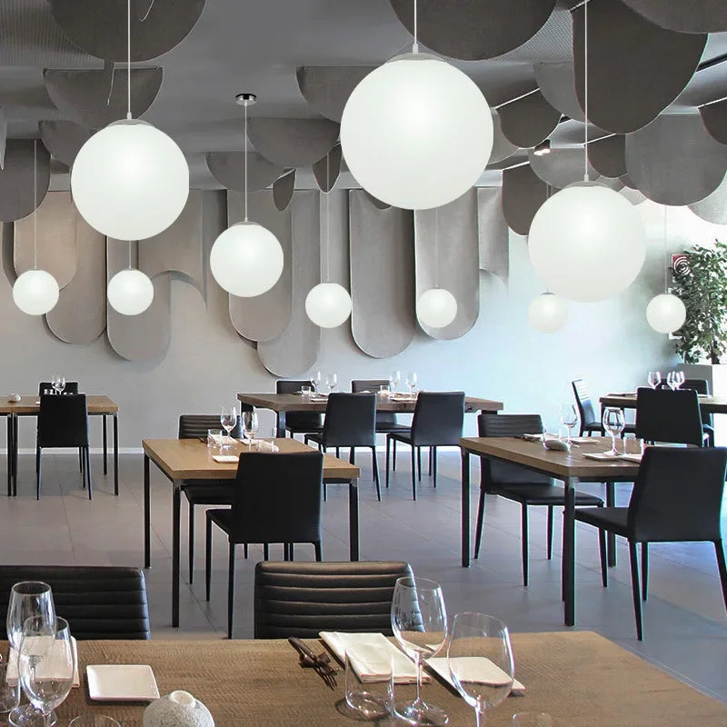 Afralia™ Glass Ball Chandelier: Nordic Restaurant & Home Decor Lighting