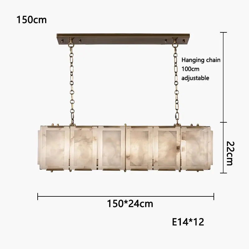 Afralia™ Marble Collection LED Ceiling Chandelier for Dining Room