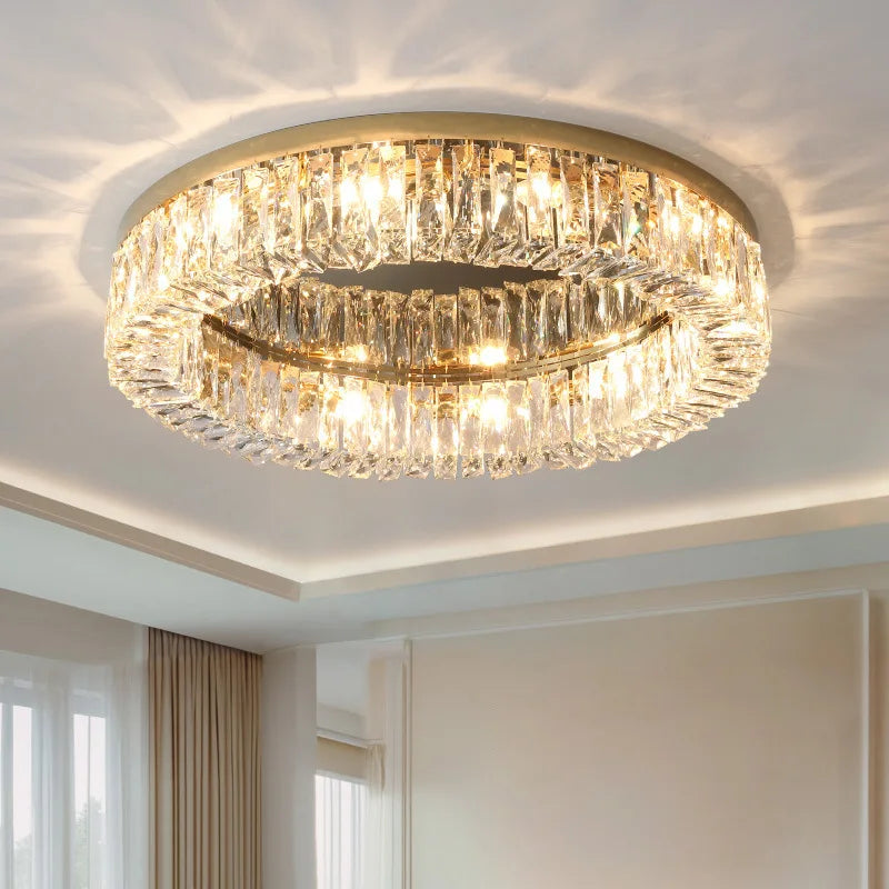 Afralia™ Nordic Luxury Crystal Ceiling Lights - Modern LED Ceiling Lamps for Home and Hospitality.