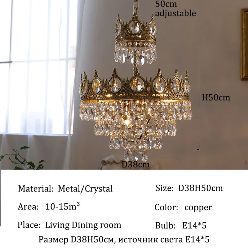 Afralia™ Crystal Crown Chandelier: Modern LED Ceiling Light Fixture for Luxury Home Decor