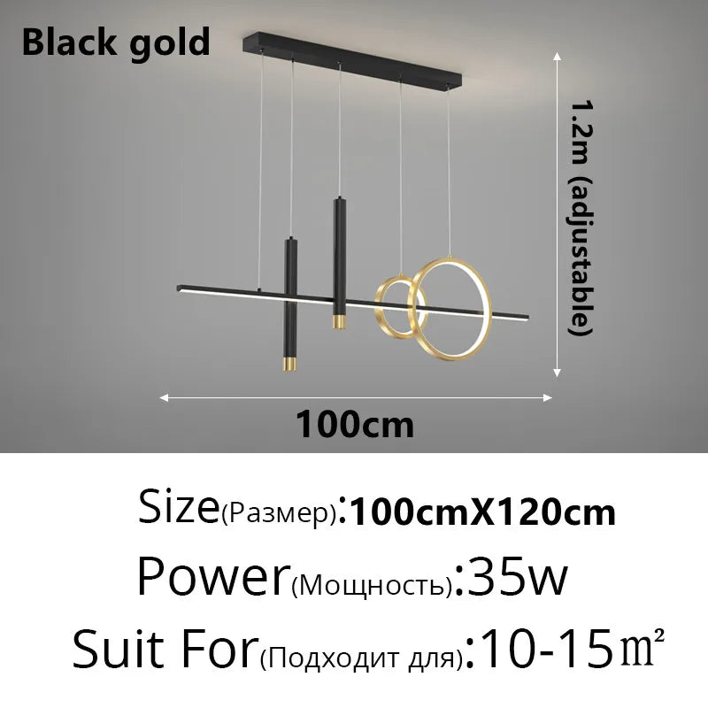 Afralia™ Modern LED Chandelier for Dining Room Kitchen Bar Pendant Lighting