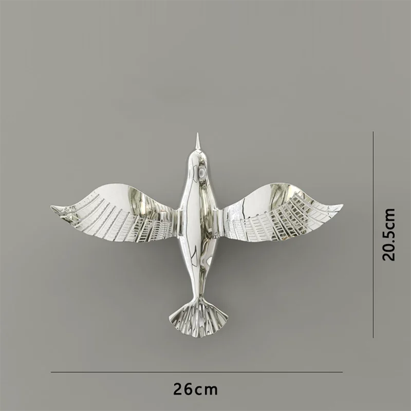 Afralia™ Gold/Silver Pigeon Wall Ornaments - Dove Statue for Living Room Aesthetics