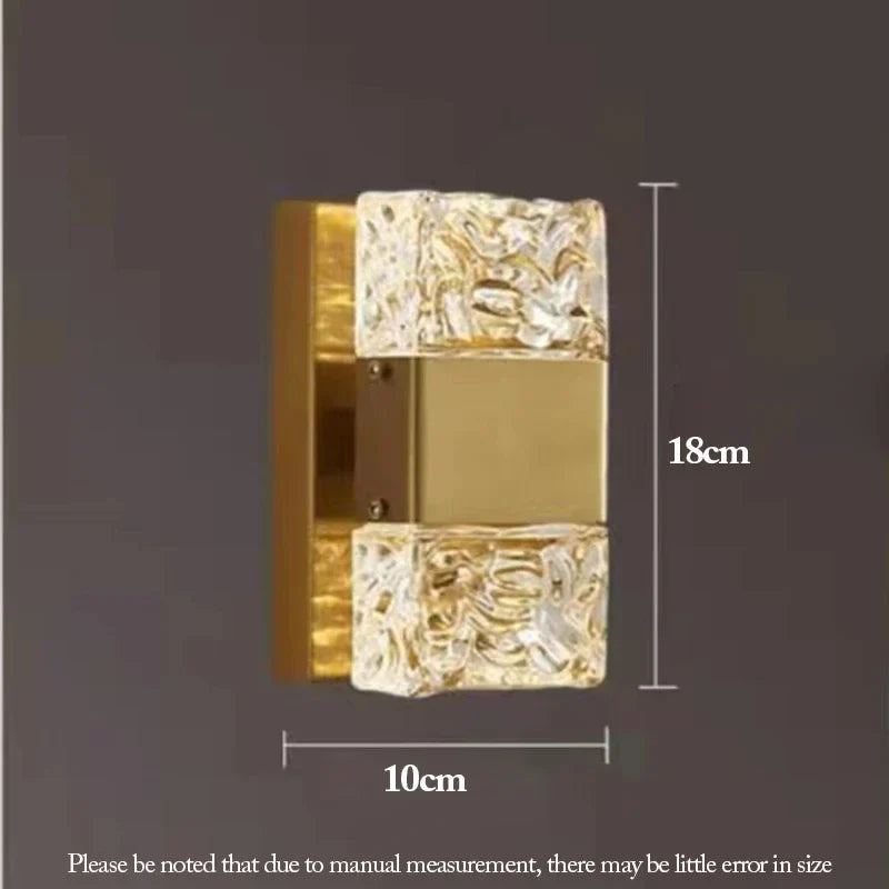 Afralia™ Crystal Nordic LED Wall Lamps | Modern Corrugated Sconces for Home Decor