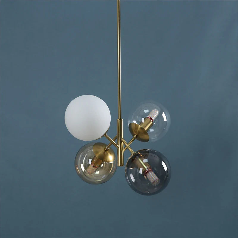 Afralia™ Nordic Balloon Glass Chandelier for Children's Room, Bedroom, Dining Room, Modern Lighting