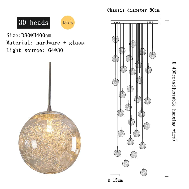 Afralia™ Crystal Ceiling Chandelier for Modern Loft Living Room, Home, Hotel, Kitchen, Bedroom Lighting