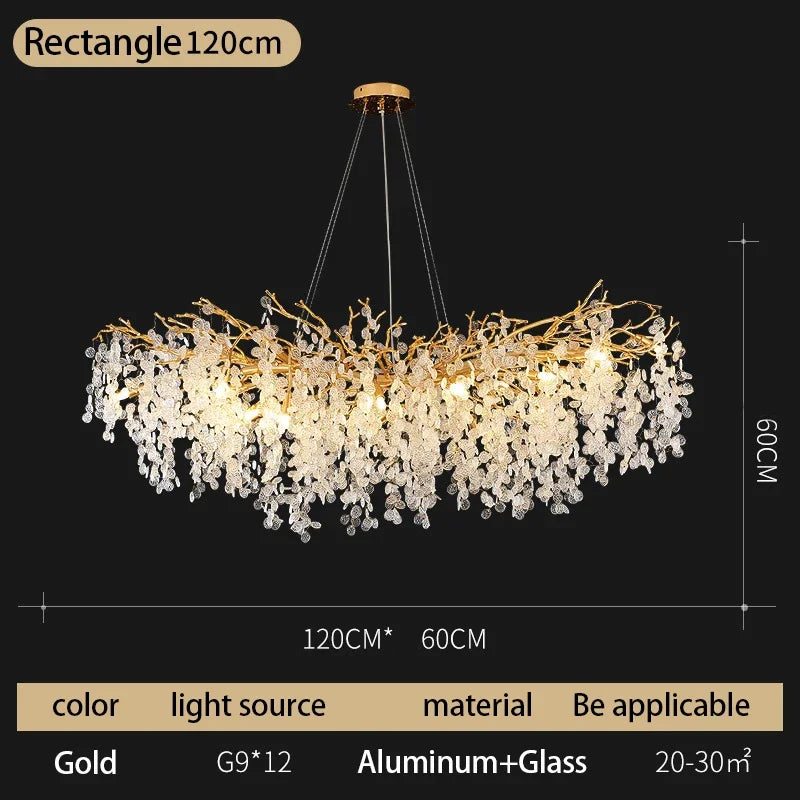 Afralia™ Crystal Money Tree Chandelier - Modern LED Suspension Light for Luxury Living Areas