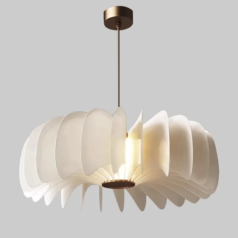 Afralia™ White Petal Acrylic Chandelier Pendant Lamp for Nordic Living Room, Bedroom, Balcony