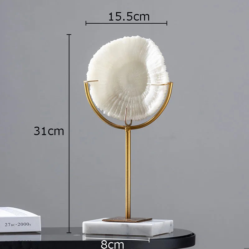 Afralia™ Coral Resin Statue Desk Decoration Modern Home Decor Ornaments
