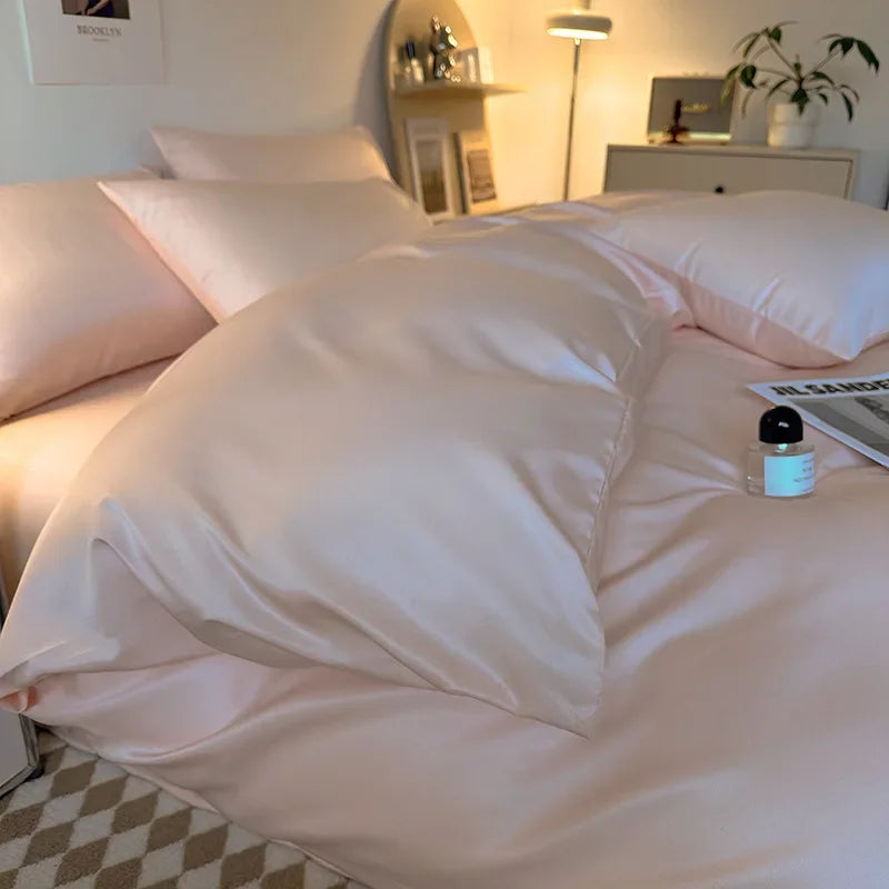 Afralia™ Summer 2025 Nude Skin-Friendly Bed Sheet Set for Double-Sided Sleeping