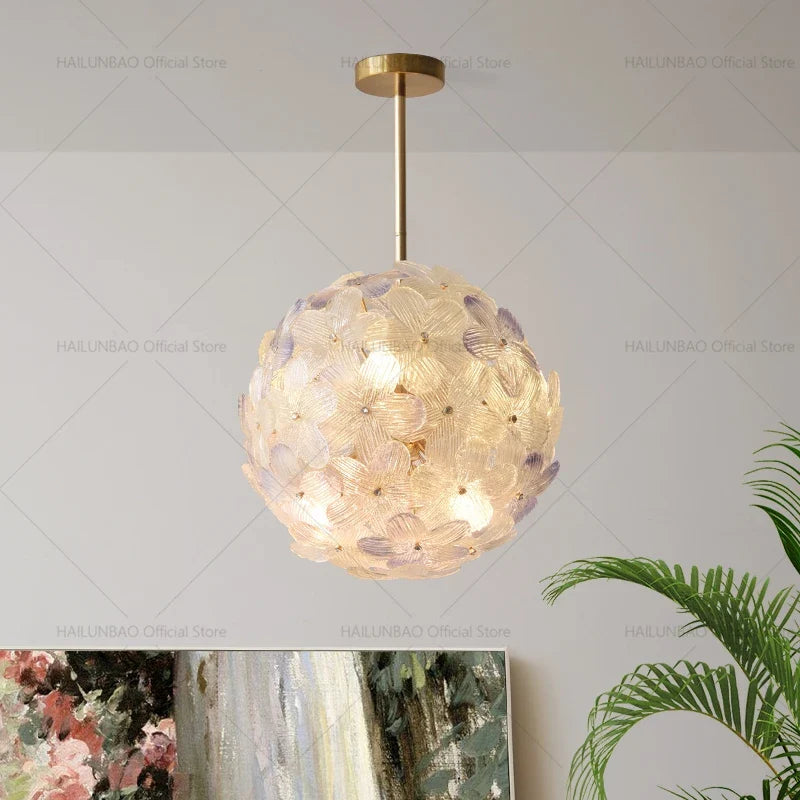 Afralia™ Sweet Cherry Petals Chandelier Study Lamps