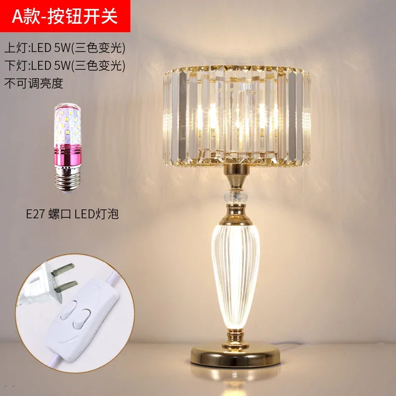 Afralia™ Crystal Desk Lamp: Modern High-End Decorative Bedside Light