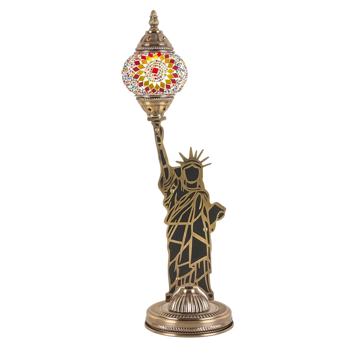 Afralia™ Lady Liberty Vintage Table Lamp LED E14 Classical Design