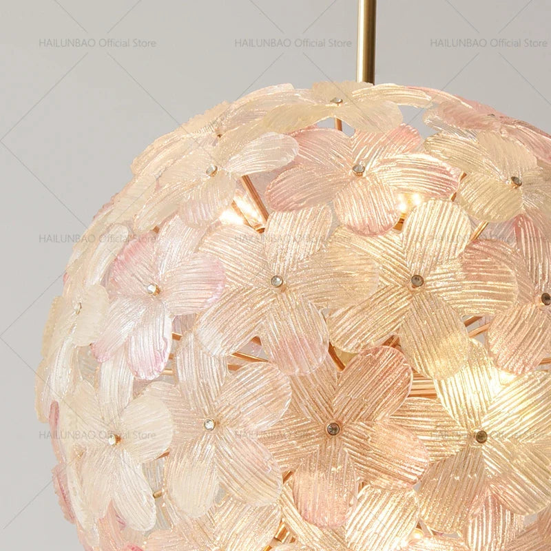 Afralia™ Sweet Cherry Petals Chandelier Study Lamps