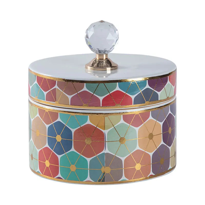 Afralia™ Crystal Ball Ceramic Jewelry Box: Decorative Storage Jar for Home Organization