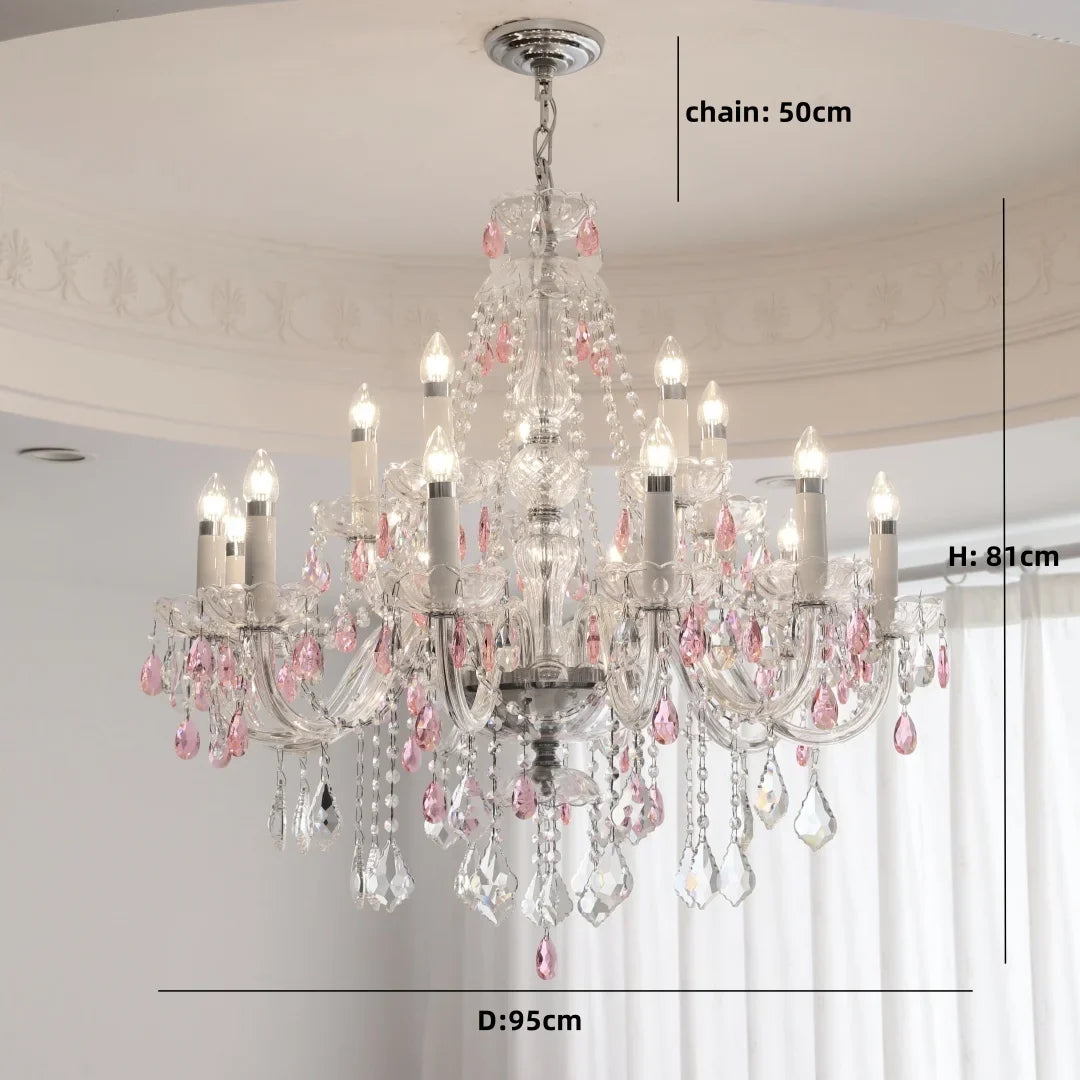 Afralia™ Blue Crystal Chandelier: Luxury E14 Pendant Lights for Living Room and Bedroom