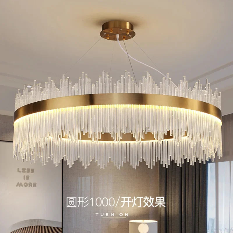 Afralia™ Crystal Chandelier: Modern Nordic LED Lighting for Living Room, Dining, and Bedroom