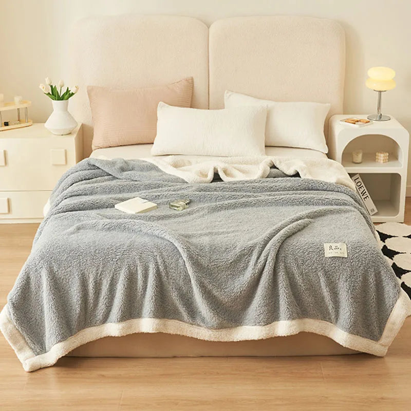 Afralia™ Coral Fleece Blanket: Super Soft Single Size Sofa Cover for Office, Cozy Nap Blanket