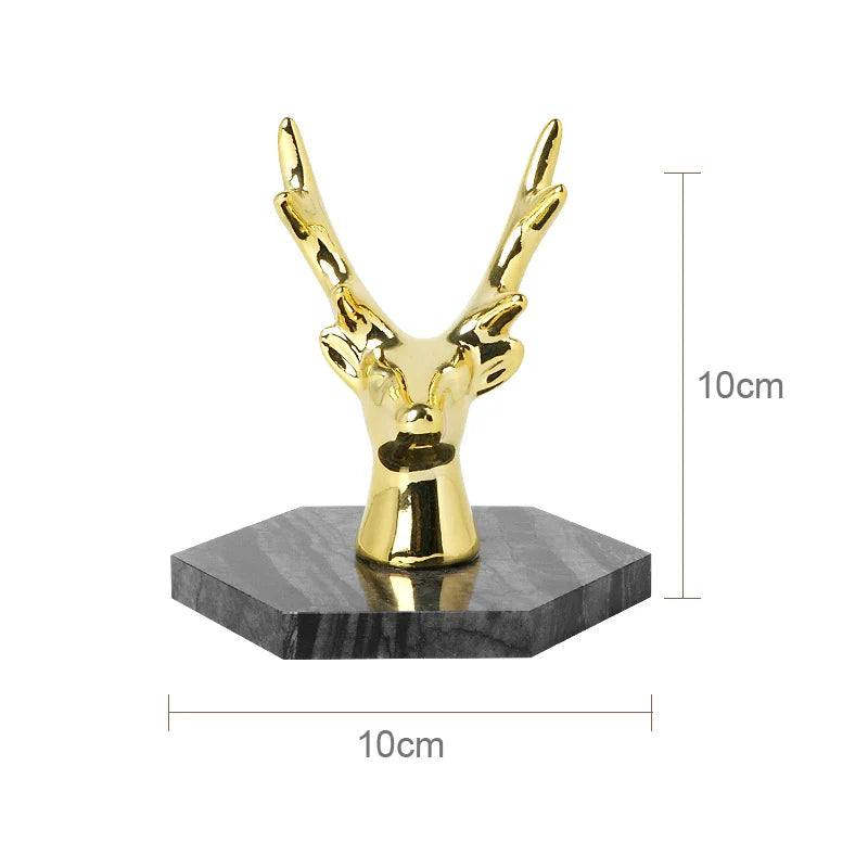 Afralia™ Marble Vanity Mirror Tray Luxury Bathroom Accessories