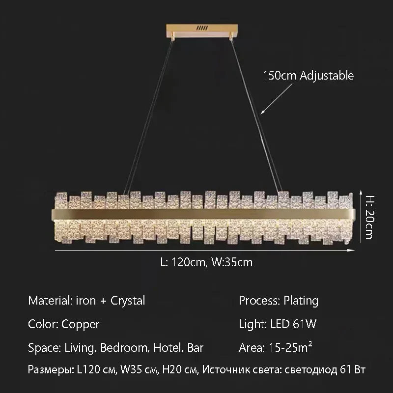 Afralia™ Crystal Chandelier: Modern Nordic Light Luxury LED Ceiling Fixture