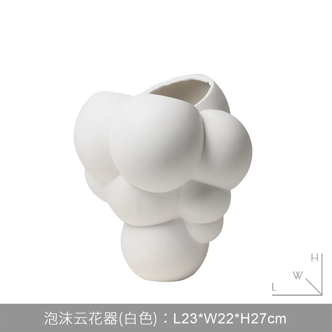 Afralia™ Resin Abstract Flowerpot Vase Geometric Sphere Home Decoration