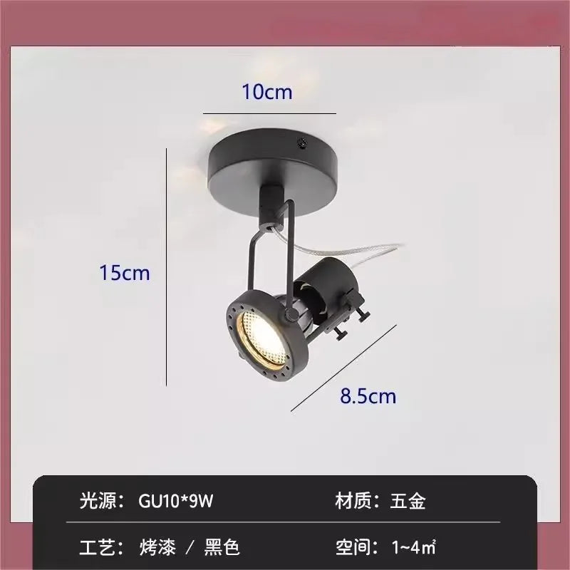 Afralia™ LED Industrial Bedroom Wall Lamp Black/Nickel Mounted Studio Cafe Background