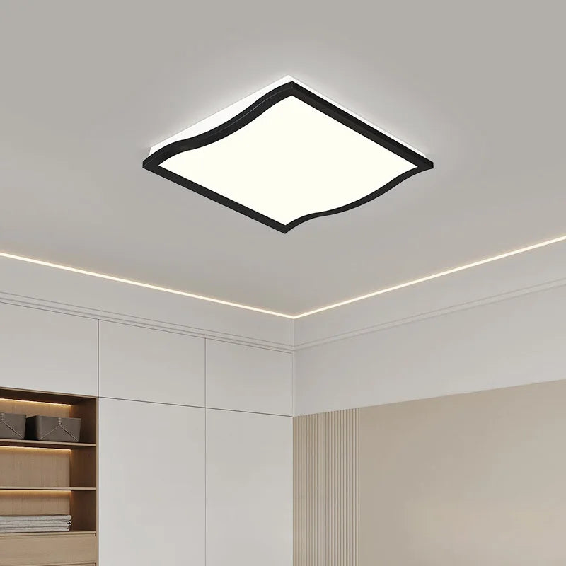 Afralia™ Minimalist LED Ceiling Light in Black & White for Living, Dining, Bedroom & Kitchen
