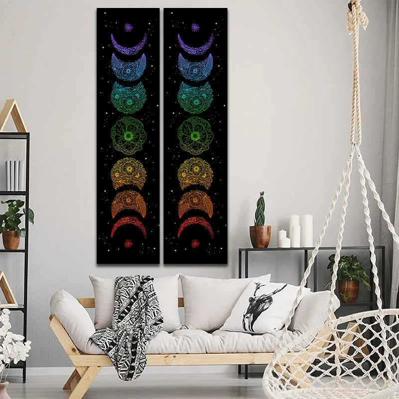 Afralia™ Moon Phase Botanical Tapestry - Aesthetic Home Decor