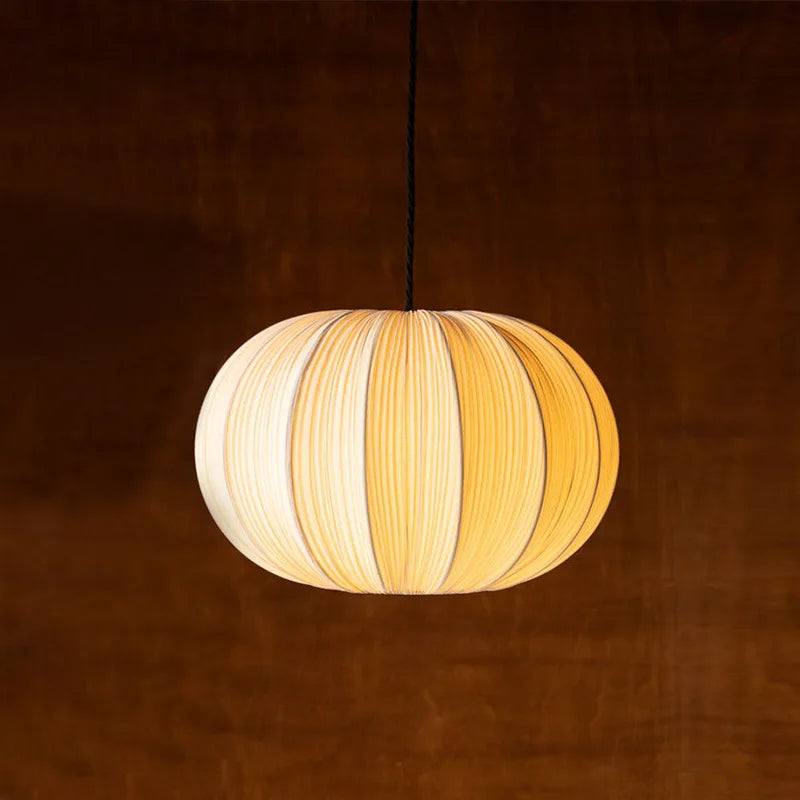 Afralia™ Japanese Wabi-Sabi Pleated Fabric Pendant Lights for Dining Room & Bedroom