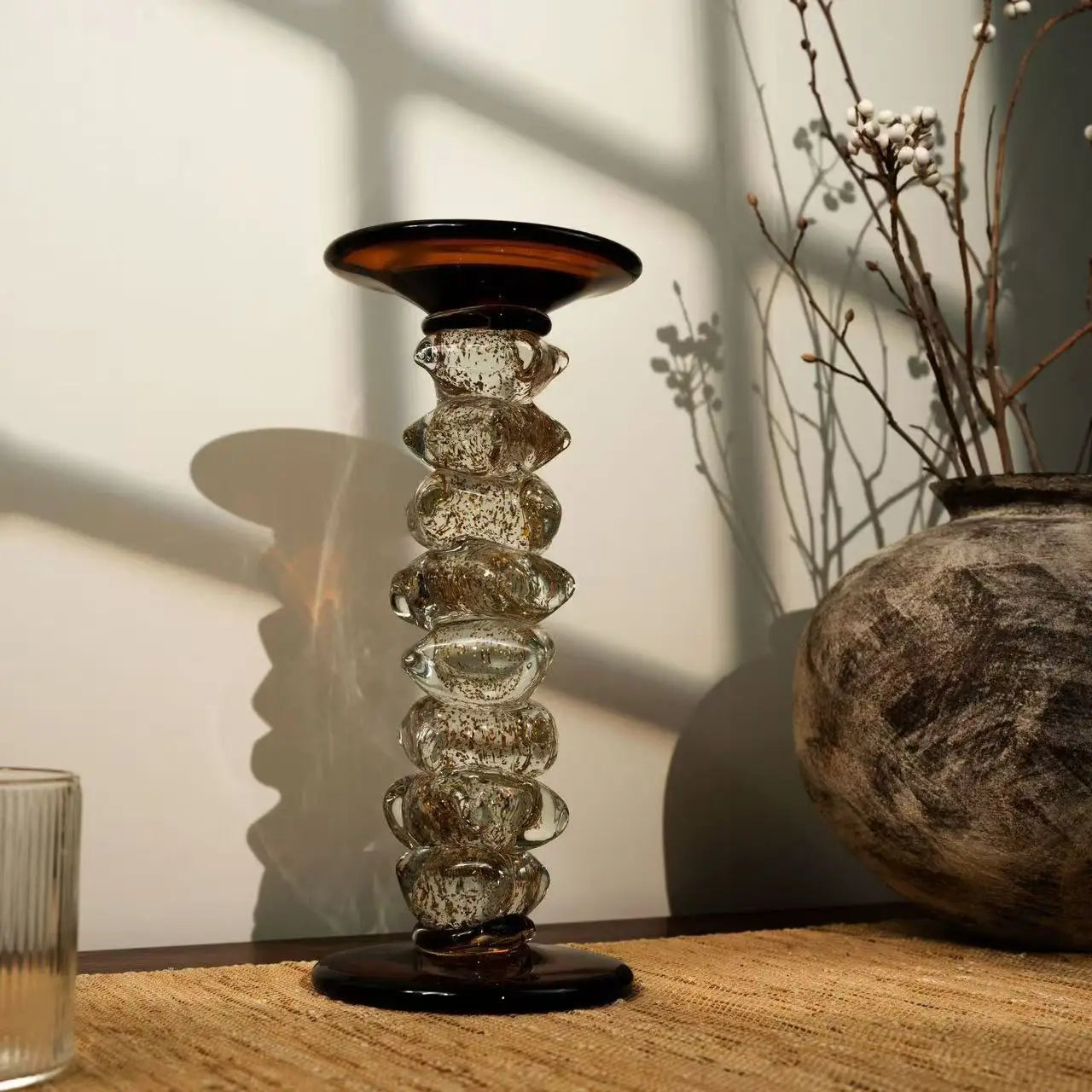 Afralia™ Glass Splicing Candelabrum for Wedding Table Home Decoration