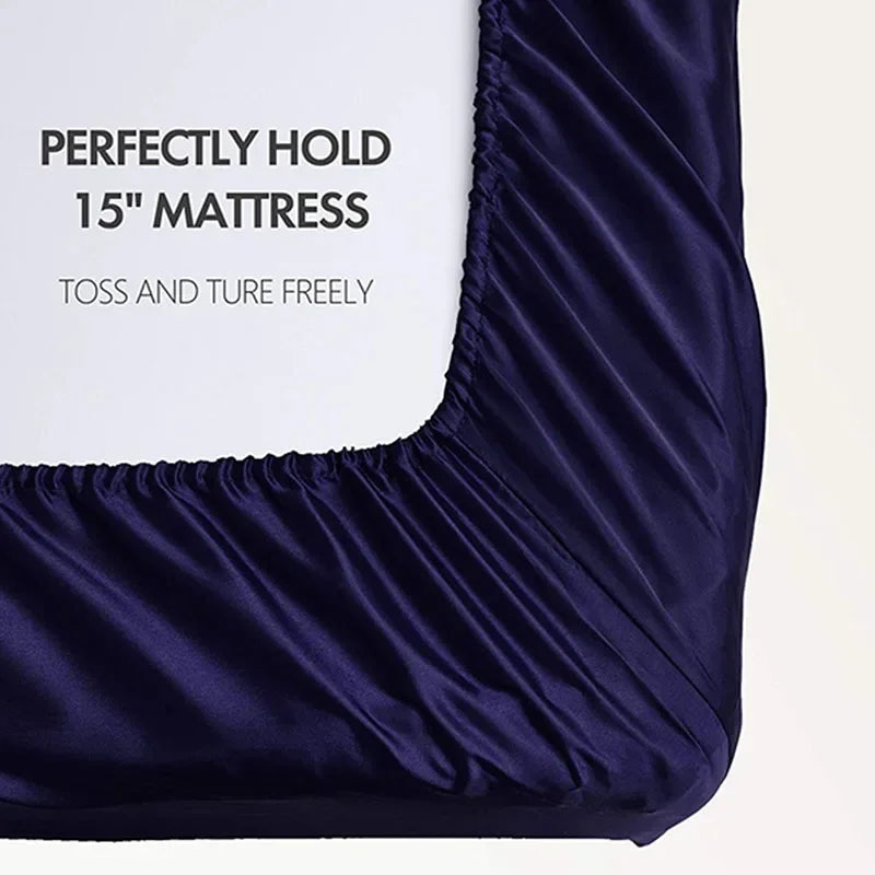 Afralia™ Luxe Rayon Sheet Set - King/Queen Size High Quality Satin Bedding - 4-Piece Bed Sheet & Pillowcase Sets