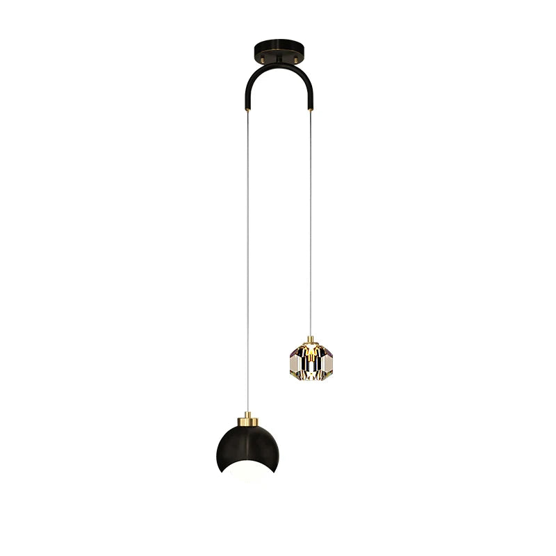 Afralia™ Crystal Round Chandelier: Luxury Modern Nordic Master Bedroom Pendant Lamp