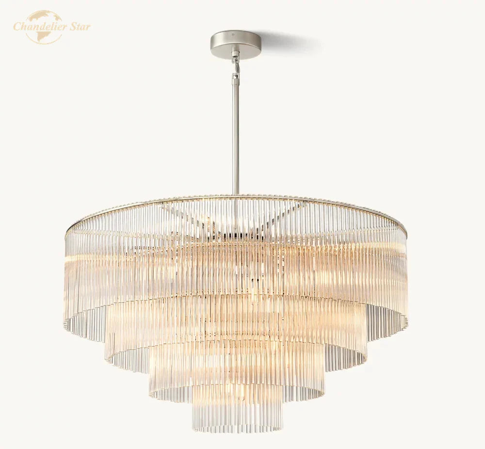 Afralia™ LED Amadeo Round Crystal Chandelier for Living and Dining Room Decor