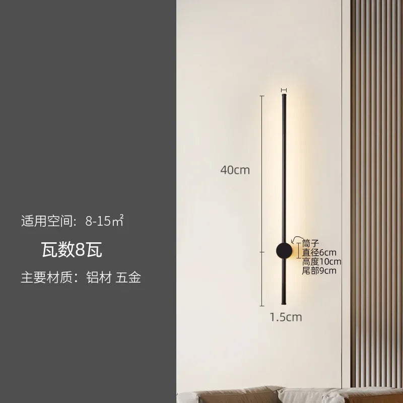 Afralia™ LED Strip Wall Lamp for Creative Staircase Aisle Background Wall Lighting