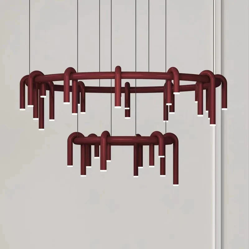 Afralia™ Nordic Iron Art Chandelier for Living Room, Restaurant, Bar, Bedroom - Lighting Fixture