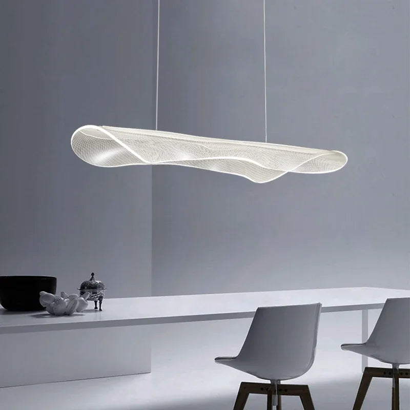 Afralia™ Modern Arc Acrylic LED Pendant Light Chandelier for Living Dining Room