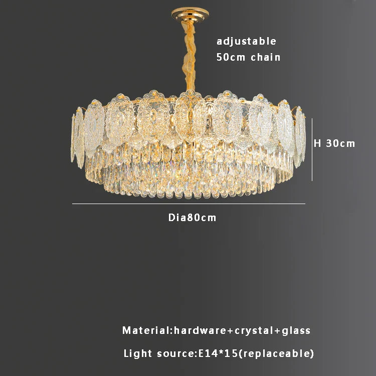 Afralia™ Luxury Crystal Chandelier Lighting for Modern Dining Room Decor