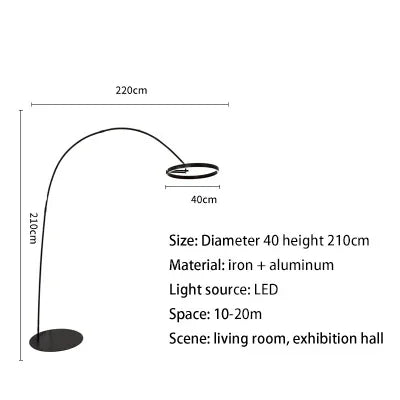 Afralia™ Gouden Koperen Zwarte Dimbare LED Vloerlamp voor Woonkamer en Hotel