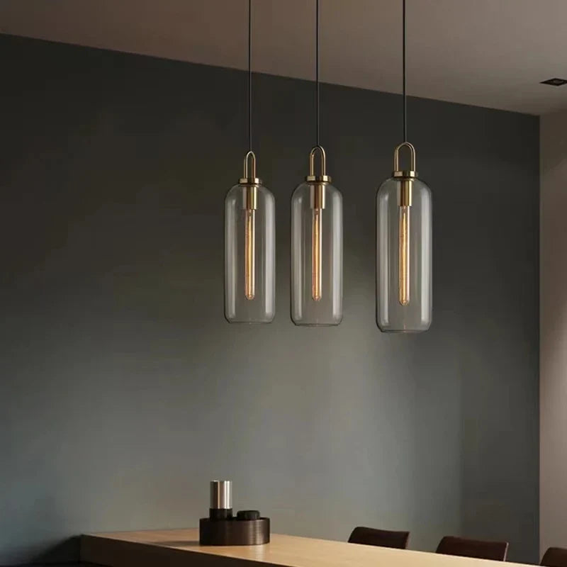 Afralia™ Nordic Glass Pendant Lights Indoor Lighting Fixture for Simple Home Decor