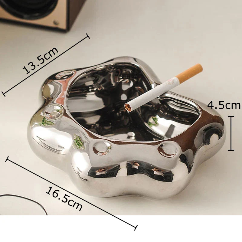 Afralia™ Cat Paw Porcelain Ashtray | Ceramic Smoking Accessories | Unique Gift for Him