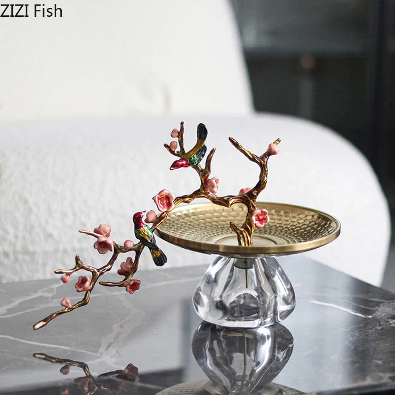 Afralia™ Plum Blossom Branch Decorative Fruits Bowl Set