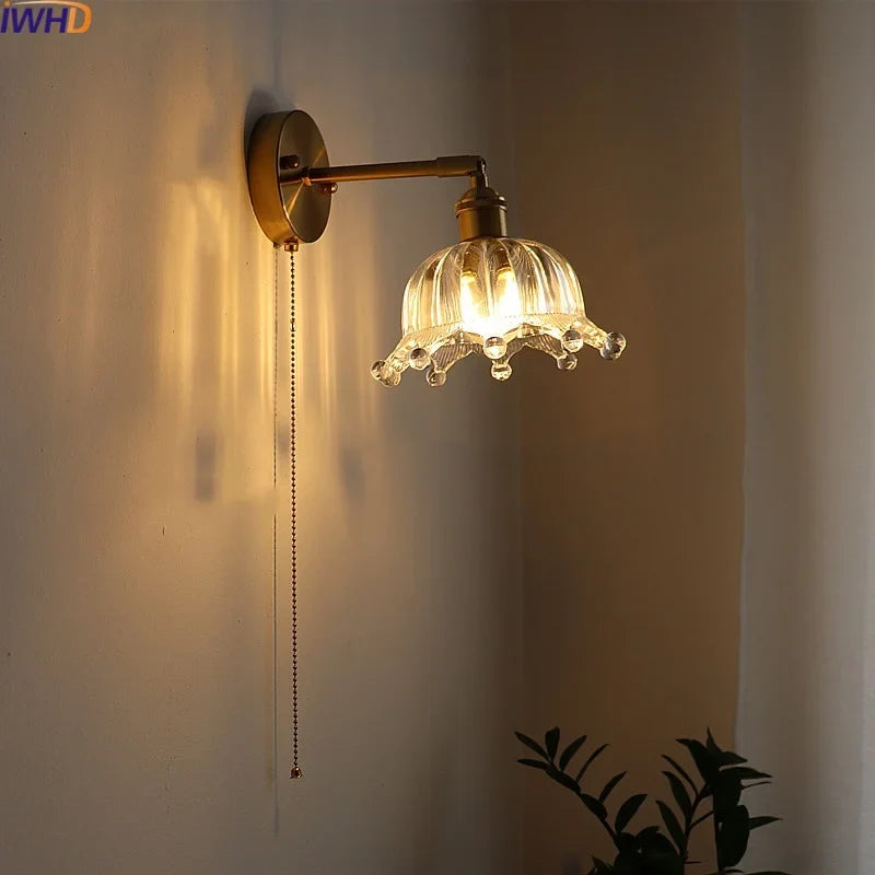 Afralia™ LED Wall Lamps: Nordic Modern Design with Pull Chain Switch for Bedroom, Restaurant, Bathroom